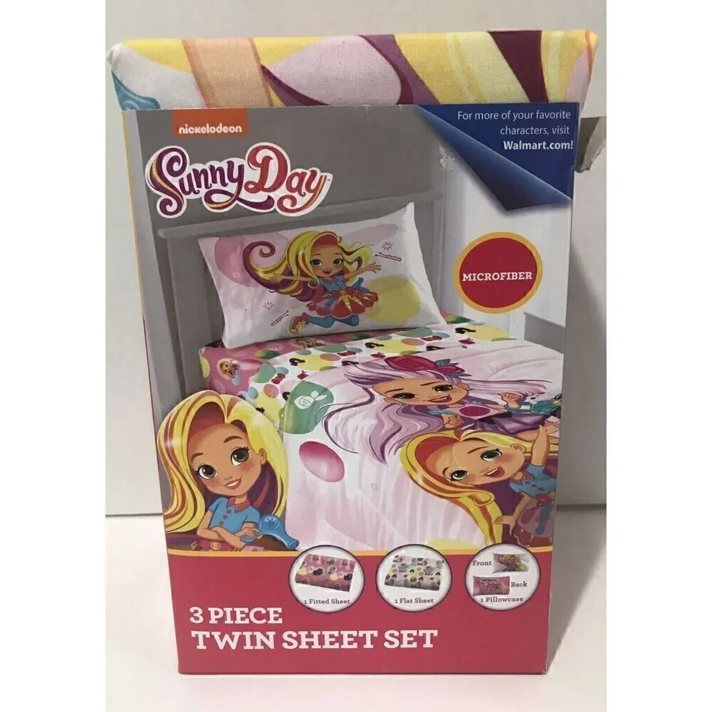 Nickelodeon Sunny Day Microfiber 3 Piece Twin Sheet Set- Brand new